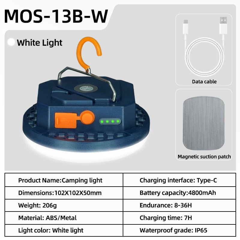 lampe led portable rechargeable bleu orange vert certification rohs vde longue durée éclairage charge