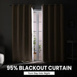 rideau moderne polyester quilted opaque beige noir maison