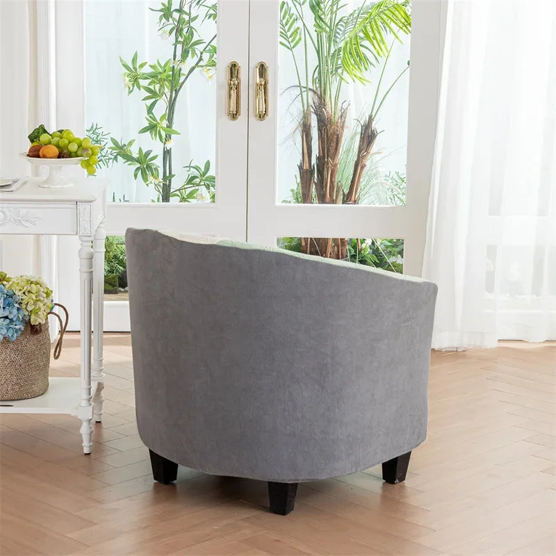 housses fauteuil vert clair rayures horizontales polyestère moderne adhésif lavable printemps été
