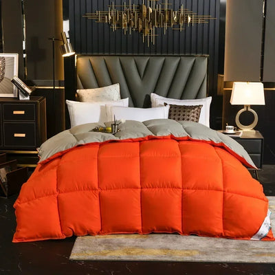 Couette d'hiver matelassée duvet d'oie violette