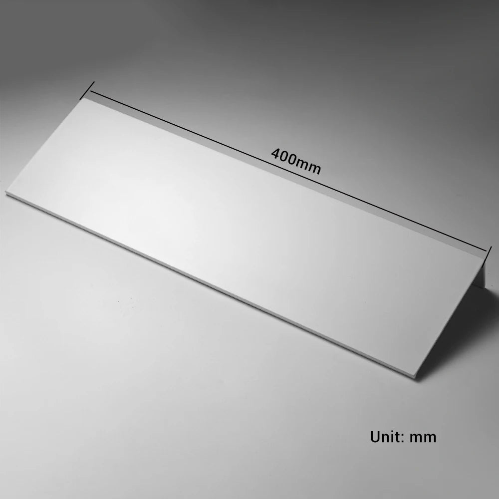 étagère murale aluminium blanc noir moderne minimaliste vis bouchons protection 30cm 40cm 50cm