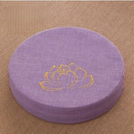 coussin sol moderne 40x6cm motif floral doré violet gris marron clair bleu amovible lavable