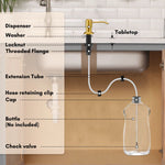 distributeur savon liquide or moderne acier inoxydable facile vis fixations kit extension évier