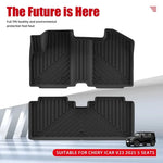 tapis sol voiture noir rayures horizontales moderne waterproof anti dérapant fixations