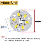 LED 3W 32MM SMD 5730 10PIECES Blanc Chaud Circulaire DIY Industriel