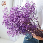 bouquet fleurs séchées violettes blanches modernes décoration intérieure anniversaire mariage baby shower