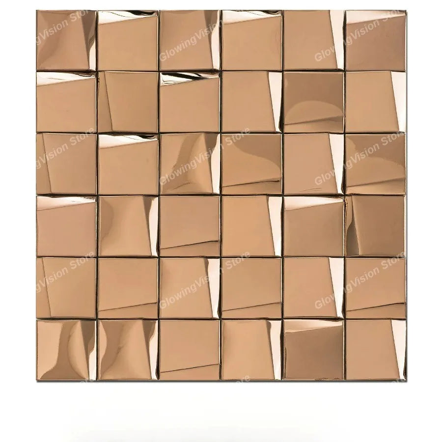 carreaux muraux adhésifs or moderne élégants carrés brillants 29.3cm 29.3cm noir argent