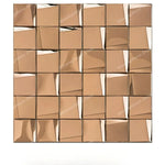 carreaux muraux adhésifs or moderne élégants carrés brillants 29.3cm 29.3cm noir argent