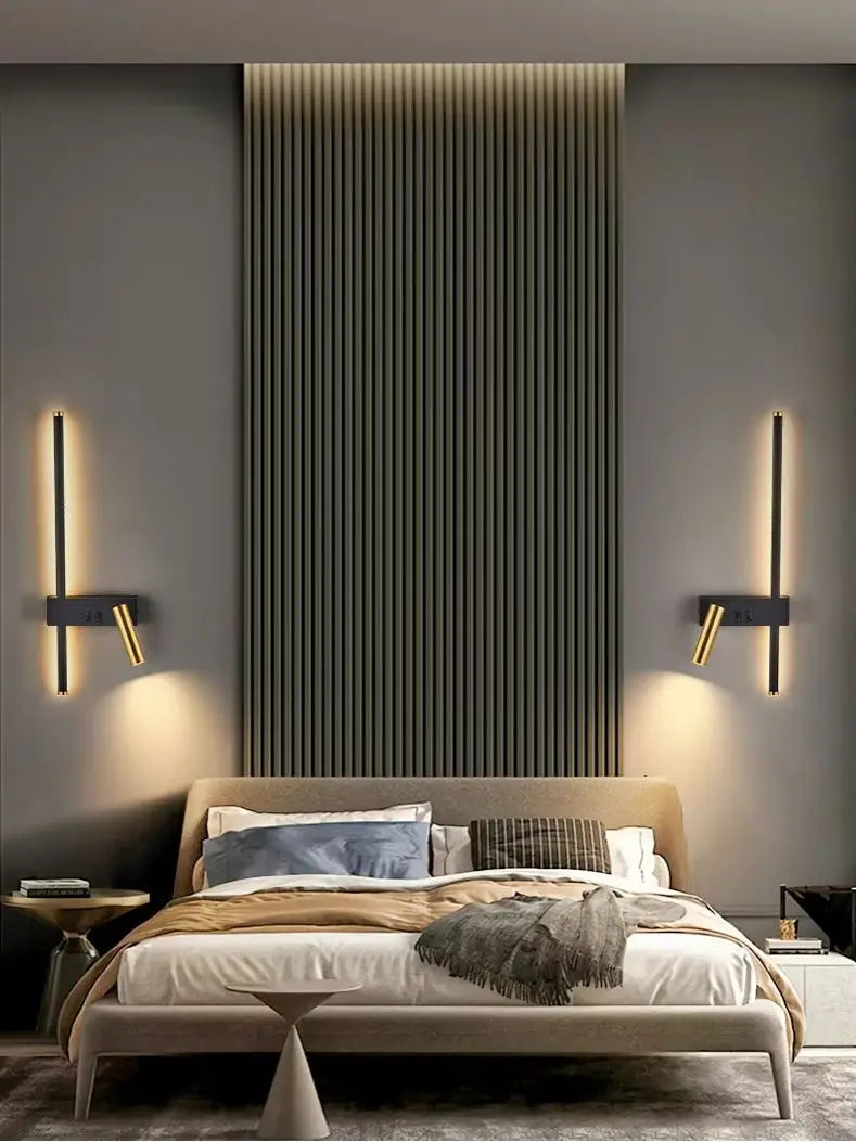 lampe murale moderne minimaliste rotation interrupteur mural protection yeux chambre salon étude
