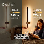 lampe murale moderne noire led tactile réglable 550 800 1000 1200 mm