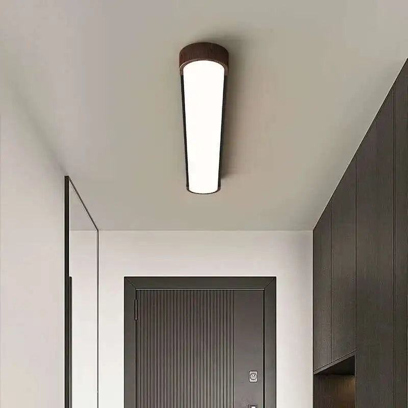 plafonnier led moderne noir bois naturel contemporain autonome flux lumineux variable certifié ccc