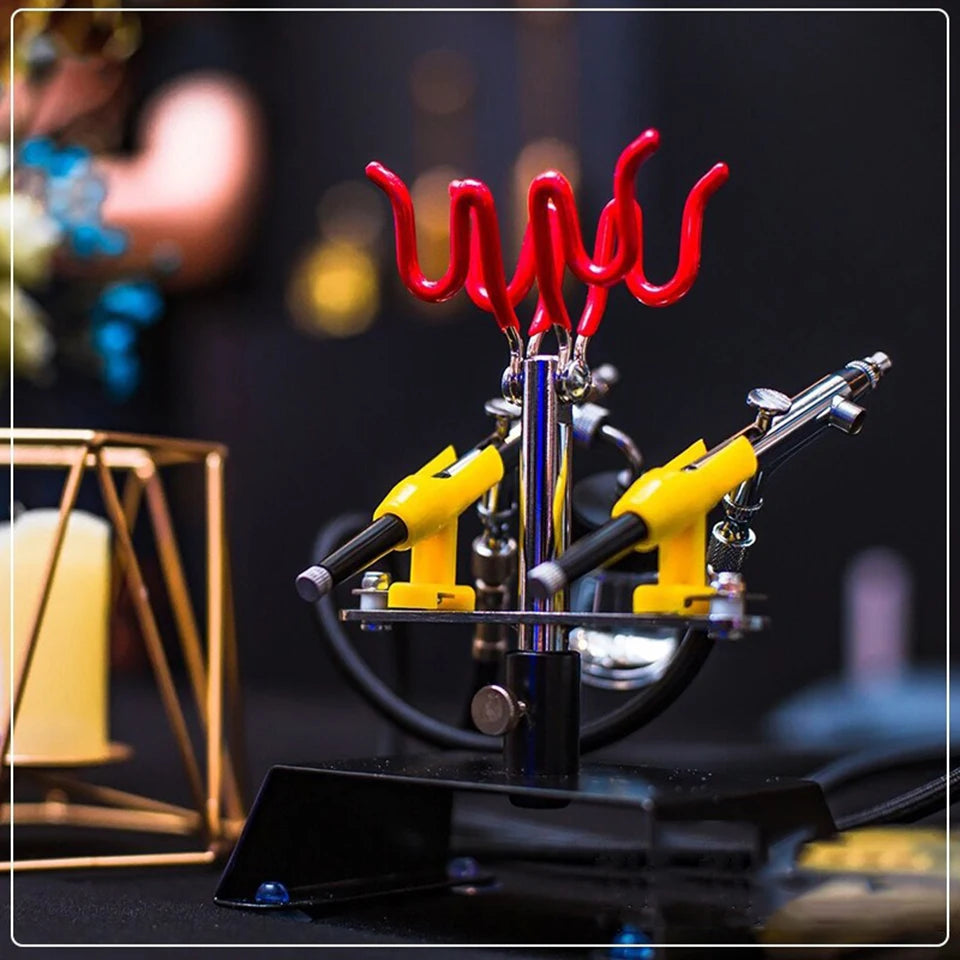 support airbrushes ventouses métallique industriel outils peinture portable rangement fourre tout artisanat bricolageDecoration