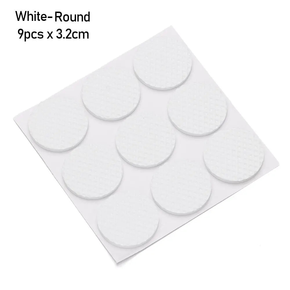 protecteurs sol feutre anti dérapant adhésifs mousse eva noirs blancs marrons ronds utilitaires 2.5cm