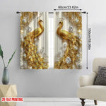 rideau moderne or paon doré diamants fond beige 100 polyester opaque panneaux