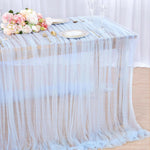 nappes tulle transparentes tables événements mariage anniversaire assiettes couverts