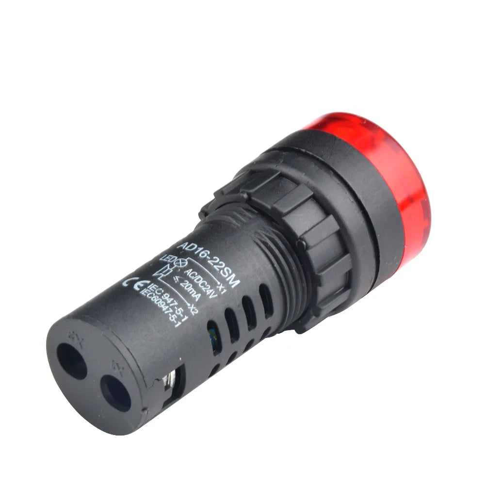 interrupteur led rouge noir rayures concentriques blanc flux lumineux moderne fonctionnel 12v 24v