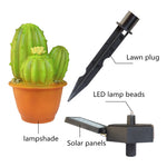 lampe solaire cactus ananas décorative moderne extérieure verte ornement jardin led ip65 abs