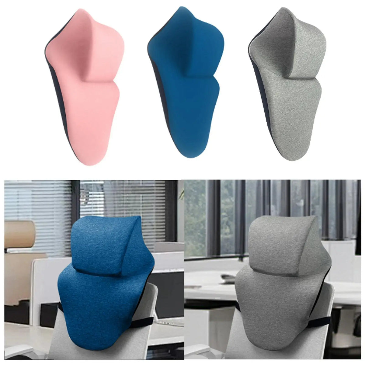 coussin dos mousse mémoire forme coton rectangulaire gris rose bleu moderne