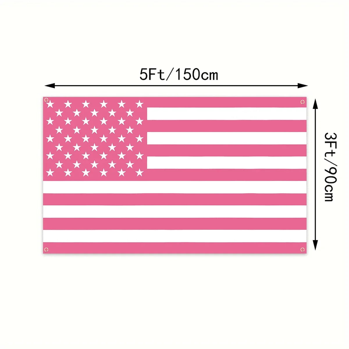 drapeau rose étoiles blanches décoration intérieure rayures horizontales accrochage salon classique vinyle