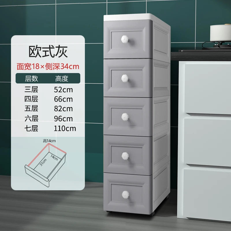 meuble tiroirs blanc moderne roues salle bain cuisine niveaux multifonctionnels