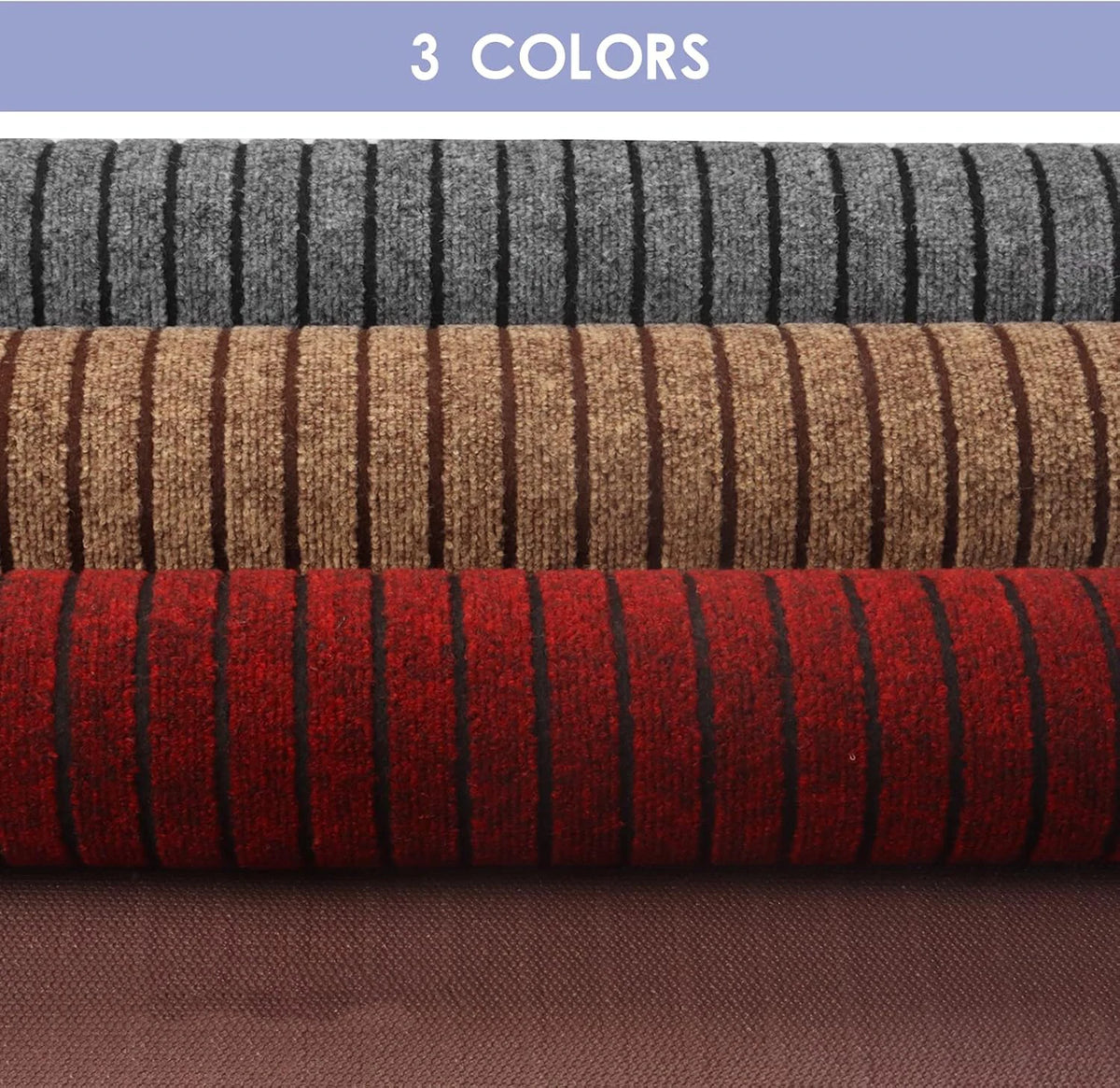 tapis moderne gris rouge stripes antidérapant absorbant huile facile nettoyage couloir cuisine entrée