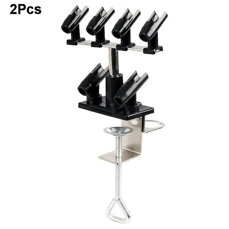 support airbrush six positions noir métal brillant clamp vis utilitaire bricolage maison