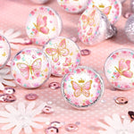 étiquettes autocollantes papillons fleurs strass dorés rose blanc festives mariage