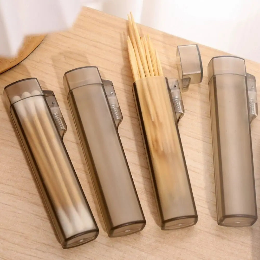boîte rangement brosse dents transparente moderne minimaliste empilable adhésif économique environnement