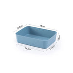 boîtes rangement bleu rose gris blanc empilables modernes minimautes opaques lisses bureaux maison