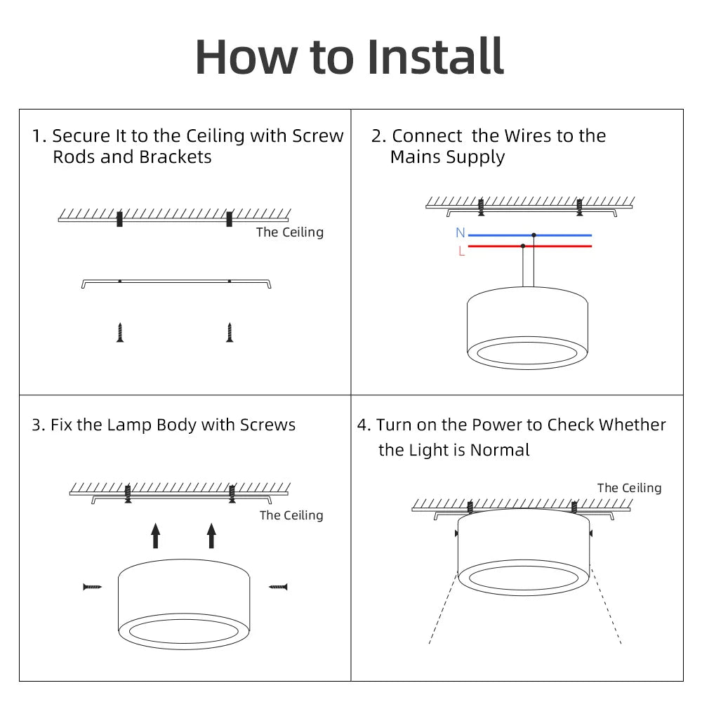 lampe led encastrable bois grain moderne facile éclairage chambre couloir 10w 15w 25w