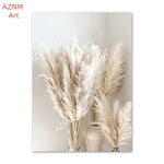 affiches art minimaliste paysages marins plumes feuilles beige blanc gris bleu clair toile opaques