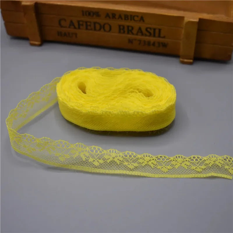 ruban dentelle 20mm large mariage jaune rose blanc rouge bleu noir classique haute qualité