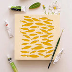 stencils blanc coeurs papillons moderne poissons libellules décoratifs jaune bleu rose
