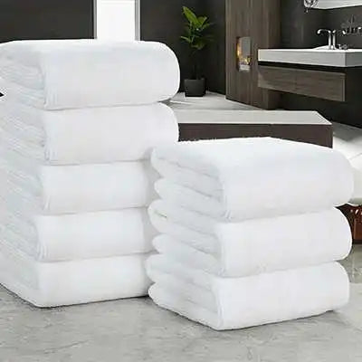serviettes bain coton blanc absorbant 70x140cm serviette main 35x75cm douces machine simple noël