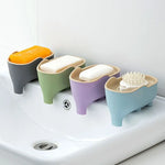 support savon moderne antidérapant plastique vert violet bleu gris plat lisse auto drainant salle