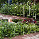 clôture jardin rustique fer blanc facile assembler bordure fleurs décorative villa jardin