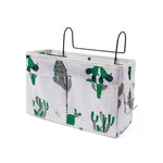 organisateur mural multi usage gris clair cactus moderne poches crochets métalliques rangement bébé