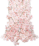 guirlande fleurs artificielles mariage rose clair blanc décoratif intérieur romantique 1.8m 135 têtes
