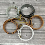 attaches rideaux cuir vintage boucles dorées sans perçage rustique anneaux accessoires deco blanc marron