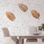 décoration murale feuilles bois naturel rustique moderne suspension intérieur marron clair beige lignes verticales