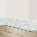 sticker autocollant floral classique blanc noir mural adhésif ornement decoratifintérieur