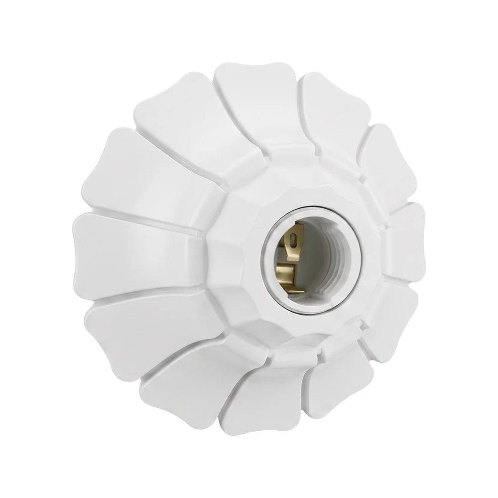 supports lampe blanc plissé moderne E26 E27 certification ROHS UL LVD CEM ABS