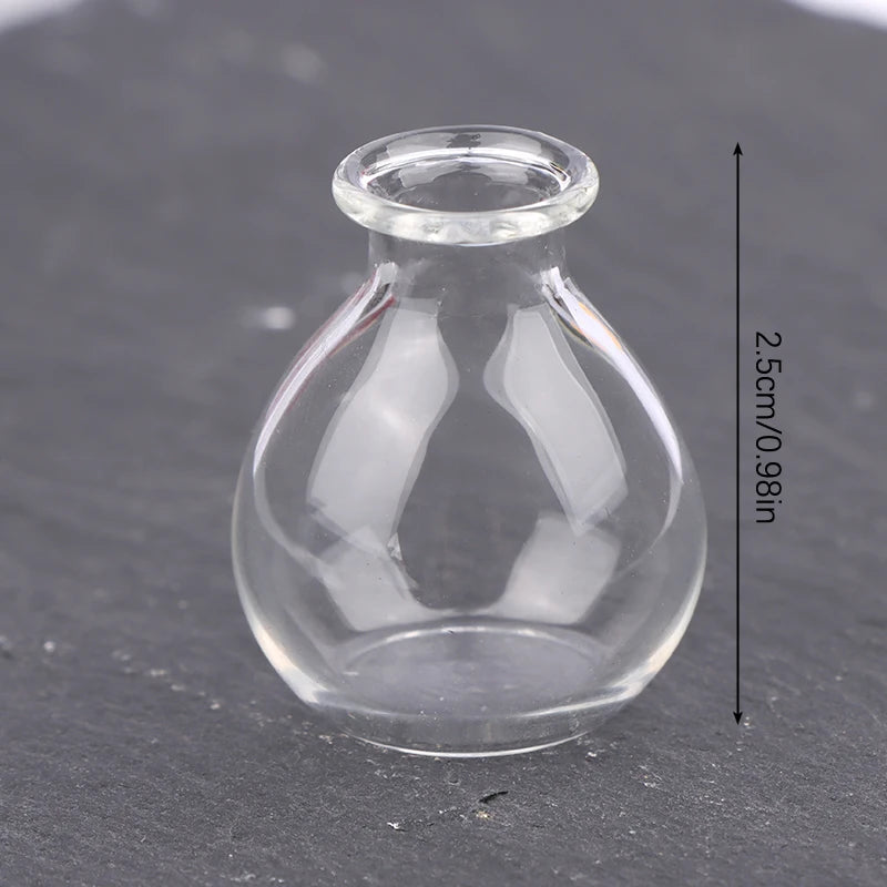 miniatures bouteilles verre transparent texturé vintage bouchons liège couvercle verre