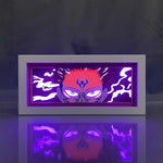 lampe led jujutsu kaisen sukuna rouge blanche bleue violine animée contemporaine chambre deco