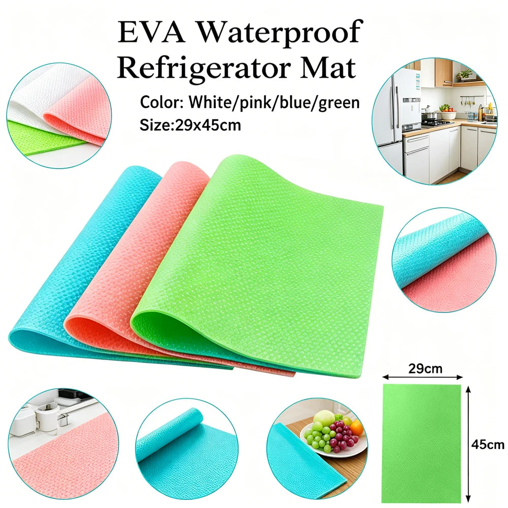 tapis antidérapants eva réfrigérateur blanc rose bleu vert organisation armoire cuisine tiroir moderne