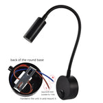 lampe murale led moderne bras articulé réglable lecture chambre blanche noir