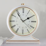 horloge table bois marron vintage aiguille quartz circulaire simple