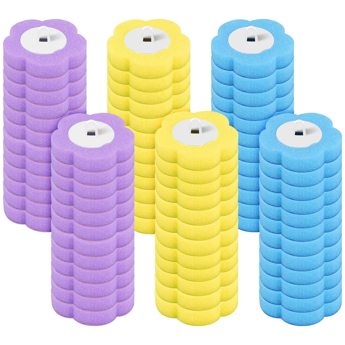 brosse wc remplacement tête jetable 18 36pcs long manche hygiène durable blanc bleu violet