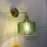 lampe murale or transparent moderne interrupteur rayures horizontales verre chambre cuisine étude