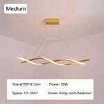 suspension lumineuse moderne pendentif led ondulé blanc doré gris réglable